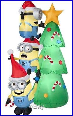 Lighted Airblown Inflatable 6ft Minions Christmas Tree Outdoor Yard Decoration