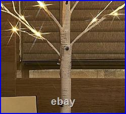 Lighted Birch Tree 8FT 240 Warm White Lights White Twig Tree With Lights Wedding