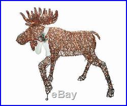 Lighted Brown Woodland Moose Sculpture Outdoor Christmas Decor Holiday Yard Art
