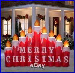 Lighted Candles Merry Christmas Inflatable Indoor Outdoor Yard Decoration 6.5 Ft