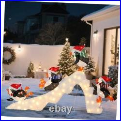 Lighted Christmas Penguin Decorations Outdoor Set of 4 Penguin Slide Penguin