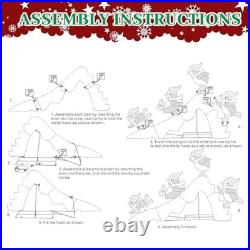 Lighted Christmas Penguin Decorations Outdoor Set of 4 Penguin Slide Penguin