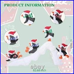 Lighted Christmas Penguin Decorations Outdoor Set of 4 Penguin Slide Penguin