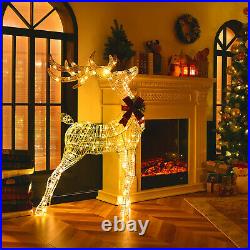 Lighted Christmas Reindeers 2 Pieces Christmas Decoration Pre-Lit 50+120 LED