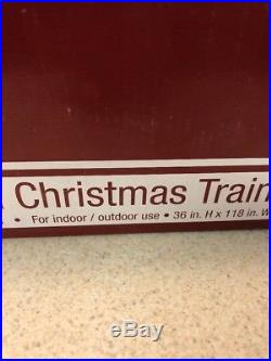 Lighted Christmas Train SANTA CLAUS Outdoor Decoration 118 long by 36 high NEW