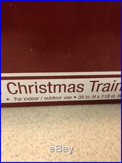 Lighted Christmas Train SANTA CLAUS Outdoor Decoration 118 long by 36 high NEW
