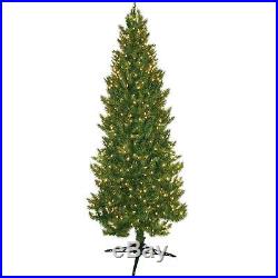 Lighted Christmas Tree 7ft Slim Artificial Spruce 450 Lights Holiday Home Decor
