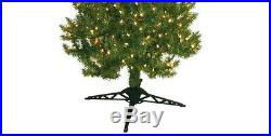 Lighted Christmas Tree 7ft Slim Artificial Spruce 450 Lights Holiday Home Decor