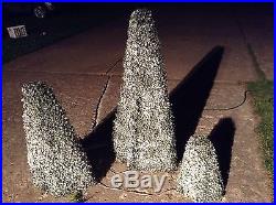 Lighted Christmas Tree Snowy Topiary Set Of 3 For Indoor Or Outdoor Use