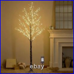 Lighted Flokced Tree with Fairy Lights 6FT 330, Snowy Tree with Lights for I
