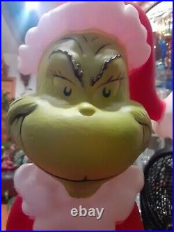 Lighted Grinch Blow Mold Sculpture Outdoor Christmas Decoration Yard Decor