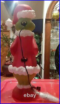 Lighted Grinch Blow Mold Sculpture Outdoor Christmas Decoration Yard Decor
