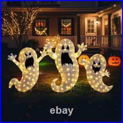 Lighted Halloween 3D Ghost Family Set of 3 FREE SHIPPING