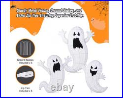 Lighted Halloween 3D Ghost Family Set of 3 FREE SHIPPING