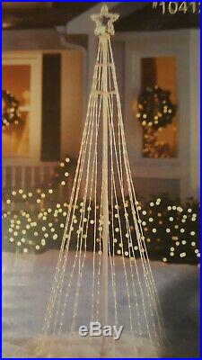 Lighted Led Tree Outdoor Christmas Holiday Decoration 6′FT 600 white Lights