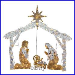 Lighted Nativity Scene Outdoor Yard Decorations Decor Porch Holiday Sculpture