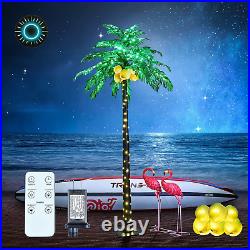 Lighted Palm Tree with Coconuts 9FT 368 LED Artificial Palm Tree Lights for Deco