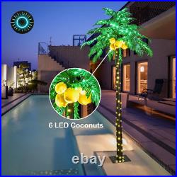 Lighted Palm Tree with Coconuts 9FT 368 LED Artificial Palm Tree Lights for Deco