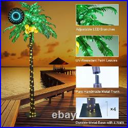 Lighted Palm Tree with Coconuts 9FT 368 LED Artificial Palm Tree Lights for Deco