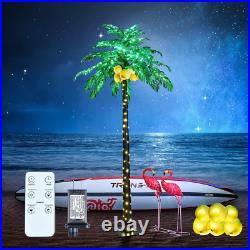 Lighted Palm Tree with Coconuts 9FT 368 LED Artificial Palm Tree Lights for Deco