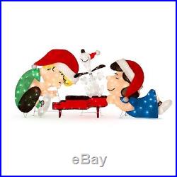 Lighted Peanuts Snoopy Schroeder Lucy Display Sculpture Outdoor Christmas Decor