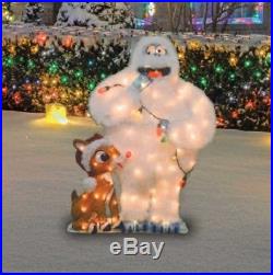 Lighted Rudolph Reindeer Bumble Sculpture Outdoor Christmas Yard Lawn Decor
