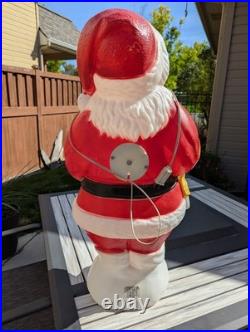Lighted Santa Claus Christmas Blow Mold Yard Decoration Free Standing Corded