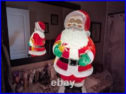 Lighted Santa Claus Christmas Blow Mold Yard Decoration Free Standing Corded