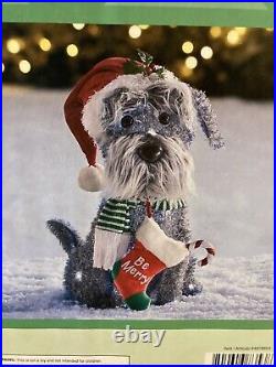 Lighted Schnauzer Fluffy Dog LED Yard Decoration Christmas 25