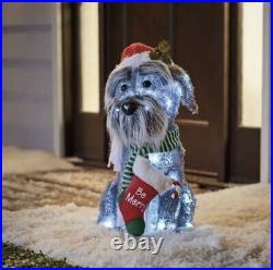 Lighted Schnauzer Fluffy Dog LED Yard Decoration Christmas 25 Holiday Living