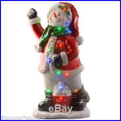 Lighted Snowman Christmas Decoration Pre Lit LED Outdoor Statue Indoor Life Size