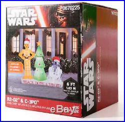Lighted Star Wars Christmas Holiday Droids Inflatable Lawn Ornament Display