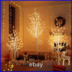 Lighted Tree 4FT, 5FT and 6FT, Pack of 3, Fairy Light Tree Lamp Artificial Tr