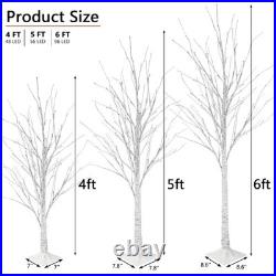 Lighted Tree 4FT, 5FT and 6FT, Pack of 3, Fairy Light Tree Lamp Artificial Tr