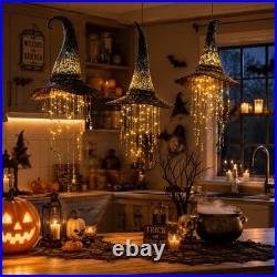 Lighted Witch Hat Hanging Chime, Glowing Star Tassel Halloween Decoration Lighted Witch Hat Hanging Chime, Glowing Star Tassel Halloween Decoration