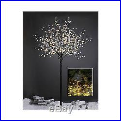 Lightshare 8′ 600L LED Pear Blossom Flower Tree 70L LED Solar Decoration Li