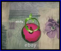 Lilly Pulitzer 2013 Glass Ornament Hotty Pink Loopy Green Elephants with Box RARE
