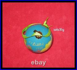 Lilly Pulitzer 2014 Glass Ornament Deep Cyan Trunk Show Elephants with Box RARE