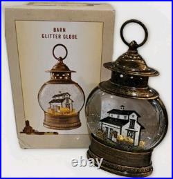 Limited Edition Cracker Barrel Led Barn Glitter Globe Stunning