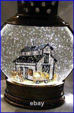 Limited Edition Cracker Barrel Led Barn Glitter Globe Stunning