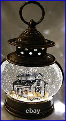 Limited Edition Cracker Barrel Led Barn Glitter Globe Stunning