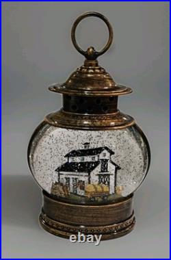 Limited Edition Cracker Barrel Led Barn Glitter Globe Stunning