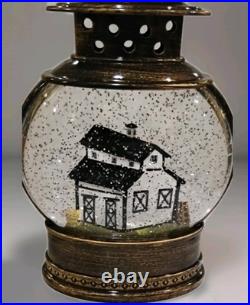 Limited Edition Cracker Barrel Led Barn Glitter Globe Stunning