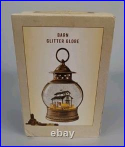 Limited Edition Cracker Barrel Led Barn Glitter Globe Stunning