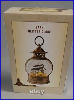 Limited Edition Cracker Barrel Led Barn Glitter Globe Stunning