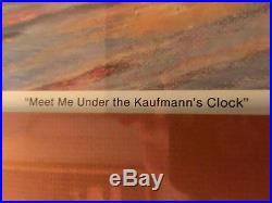 Linda Barnicott Print Called Meet Me Under The Kaufamann's Clock Framed Reduce