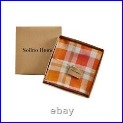 Linen Round Fall Plaid Tablecloth 70 70 (Round) Pumpkin Fall Buffalo Check