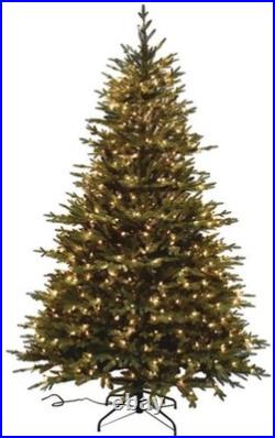 Lit Pe Balsam Fir Artificial Christmas Tree Santa’s Work 7.5 Ft. Pre