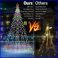 Lomotech Christmas Tree Lights 10Ft 404 LED with 7.08 Topper, Remote Controll