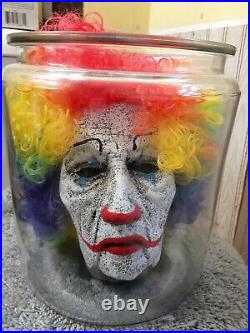 Look! Severed Clown Head In Jar! An Artist Made By Hand! Extremely Rare! Scary